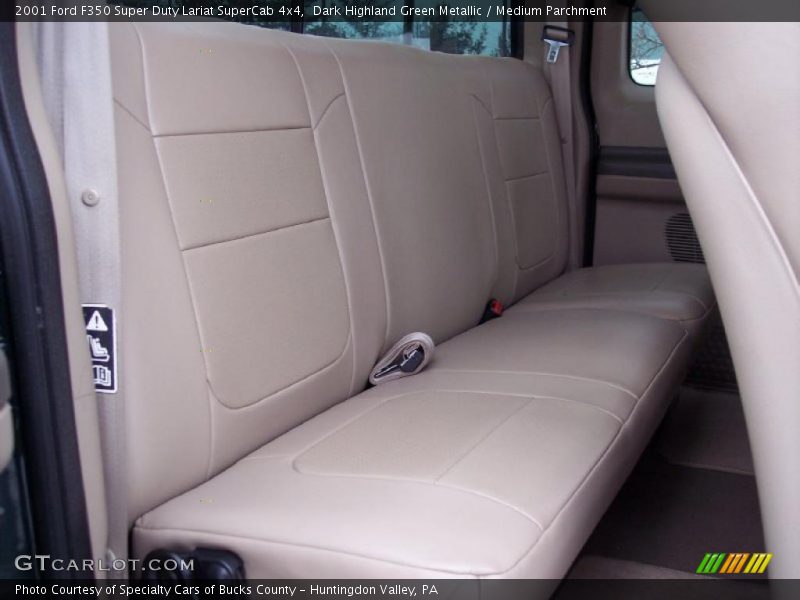 Dark Highland Green Metallic / Medium Parchment 2001 Ford F350 Super Duty Lariat SuperCab 4x4