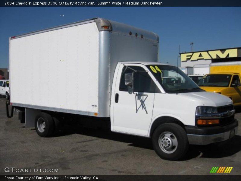 Summit White / Medium Dark Pewter 2004 Chevrolet Express 3500 Cutaway Moving Van