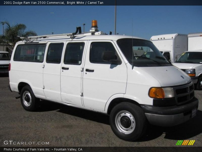 Bright White / Camel Tan 2001 Dodge Ram Van 2500 Commercial