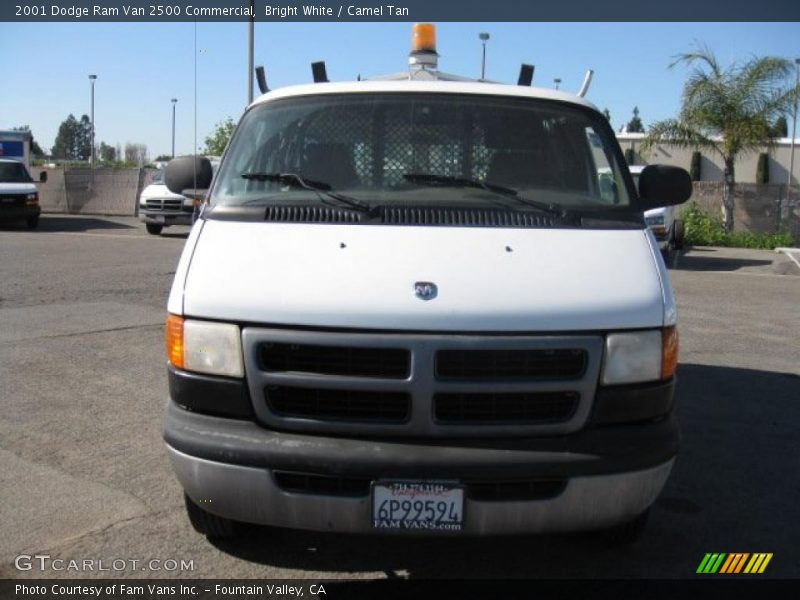 Bright White / Camel Tan 2001 Dodge Ram Van 2500 Commercial