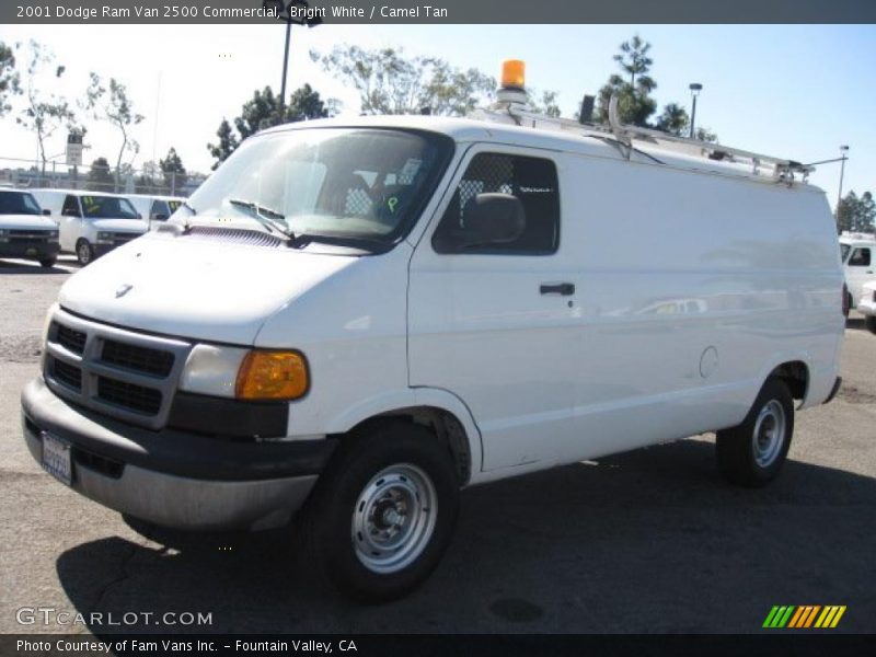 Bright White / Camel Tan 2001 Dodge Ram Van 2500 Commercial