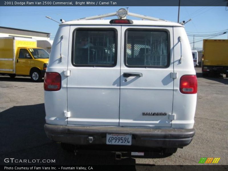 Bright White / Camel Tan 2001 Dodge Ram Van 2500 Commercial