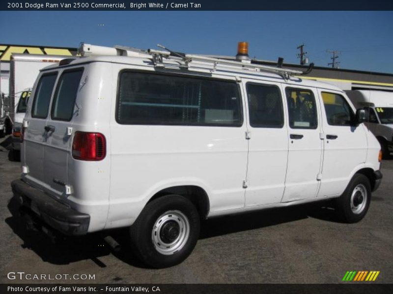 Bright White / Camel Tan 2001 Dodge Ram Van 2500 Commercial