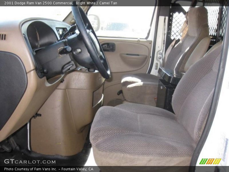 Bright White / Camel Tan 2001 Dodge Ram Van 2500 Commercial