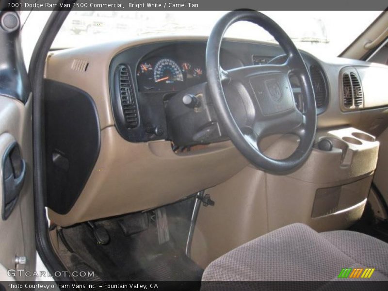 Bright White / Camel Tan 2001 Dodge Ram Van 2500 Commercial