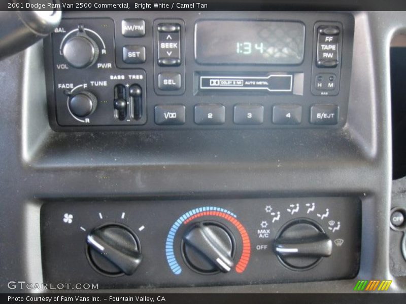 Bright White / Camel Tan 2001 Dodge Ram Van 2500 Commercial