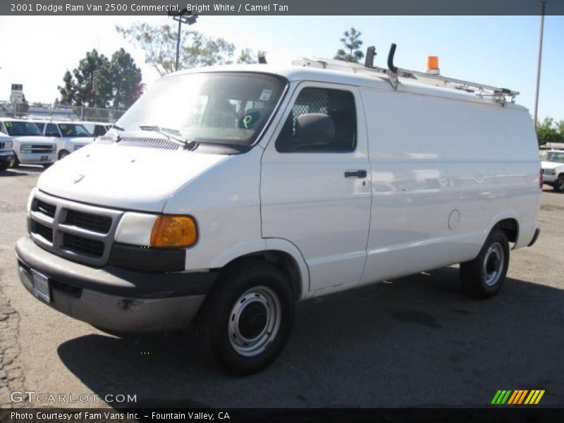 Bright White / Camel Tan 2001 Dodge Ram Van 2500 Commercial