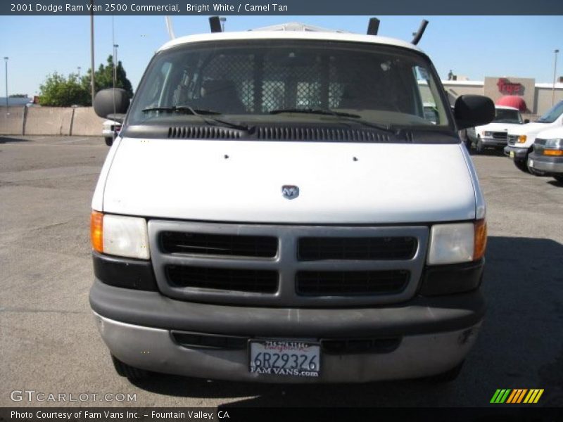 Bright White / Camel Tan 2001 Dodge Ram Van 2500 Commercial