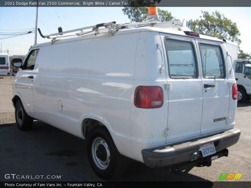 Bright White / Camel Tan 2001 Dodge Ram Van 2500 Commercial