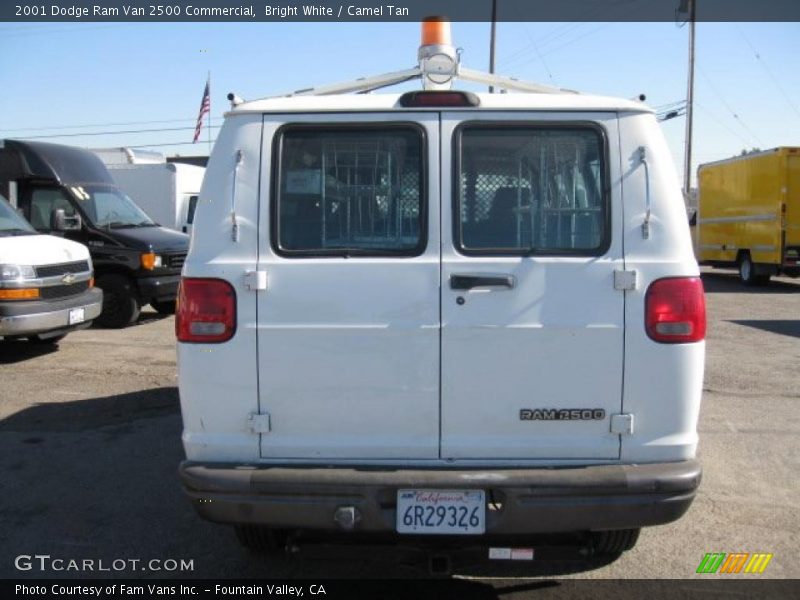 Bright White / Camel Tan 2001 Dodge Ram Van 2500 Commercial