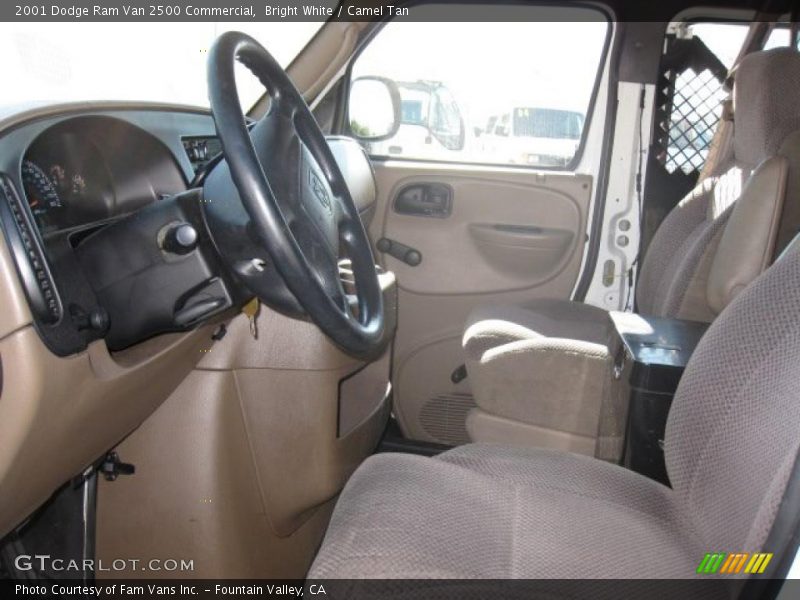 Bright White / Camel Tan 2001 Dodge Ram Van 2500 Commercial
