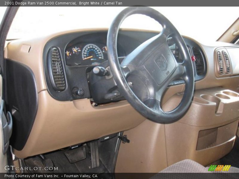 Bright White / Camel Tan 2001 Dodge Ram Van 2500 Commercial