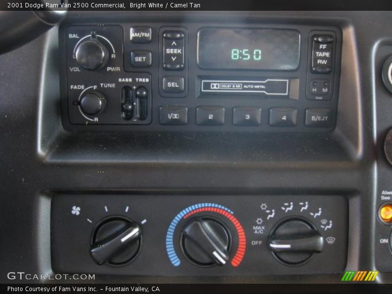 Bright White / Camel Tan 2001 Dodge Ram Van 2500 Commercial