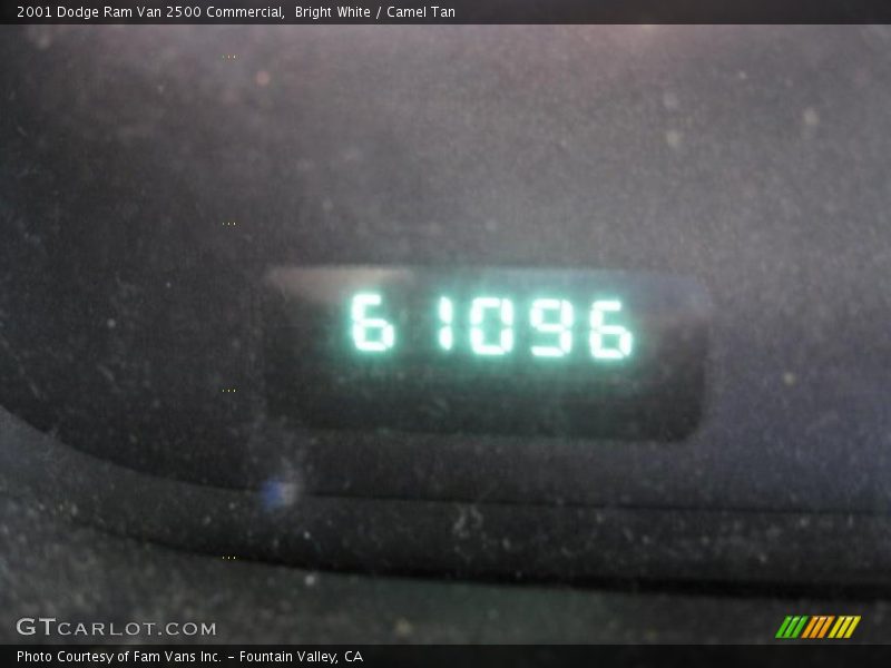 Bright White / Camel Tan 2001 Dodge Ram Van 2500 Commercial