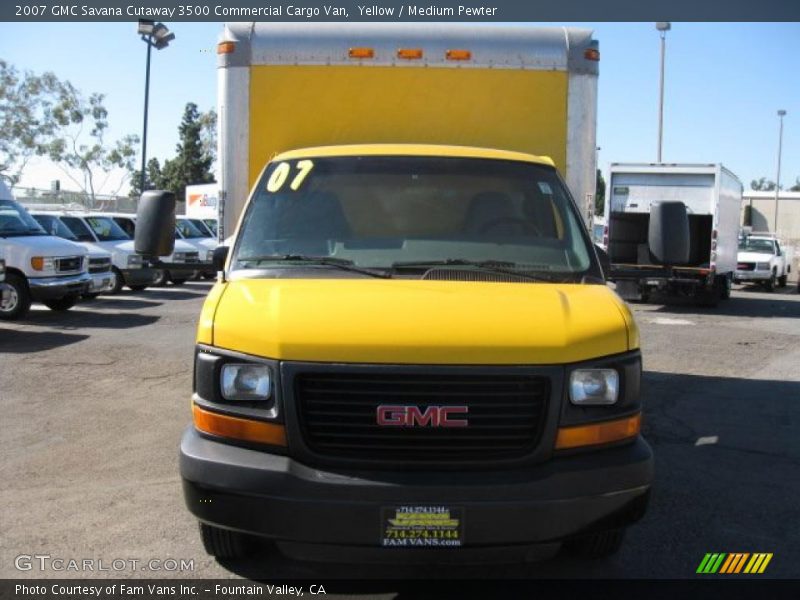 Yellow / Medium Pewter 2007 GMC Savana Cutaway 3500 Commercial Cargo Van