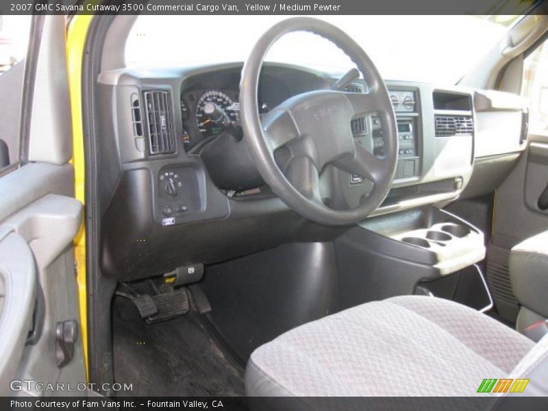 Yellow / Medium Pewter 2007 GMC Savana Cutaway 3500 Commercial Cargo Van
