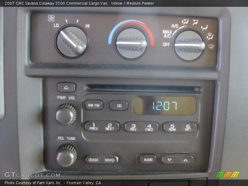 Yellow / Medium Pewter 2007 GMC Savana Cutaway 3500 Commercial Cargo Van