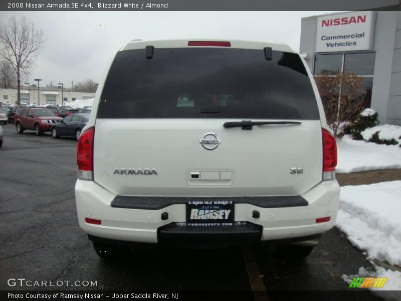 Blizzard White / Almond 2008 Nissan Armada SE 4x4