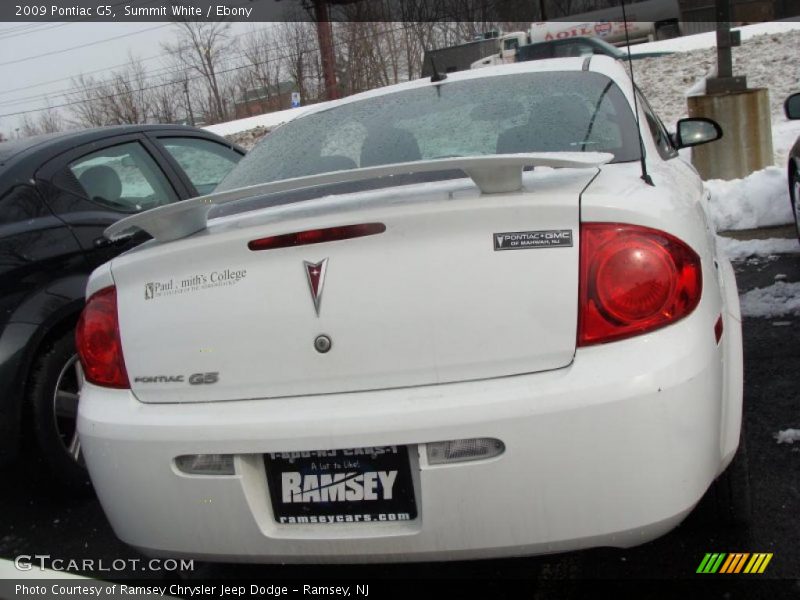 Summit White / Ebony 2009 Pontiac G5