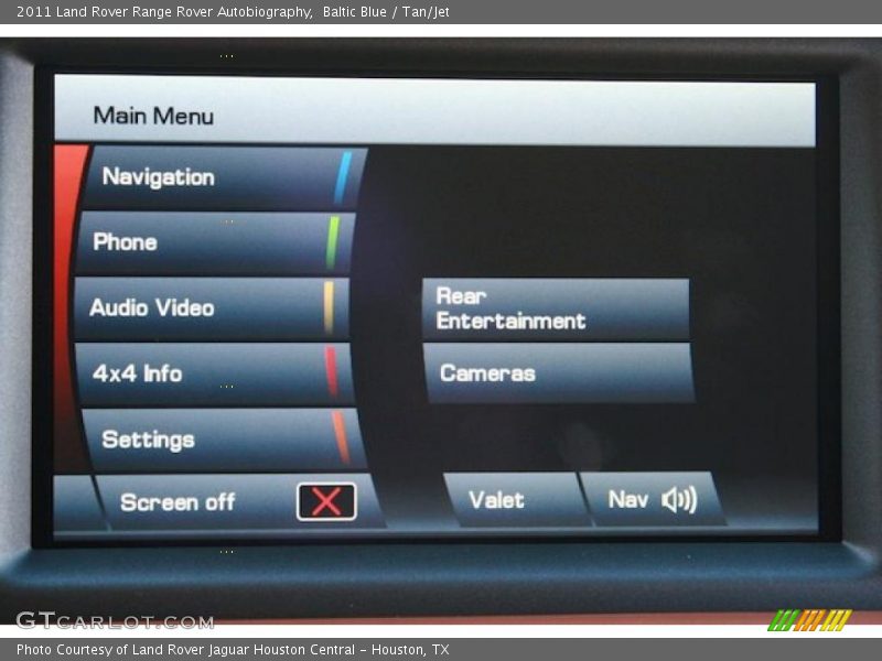Controls of 2011 Range Rover Autobiography