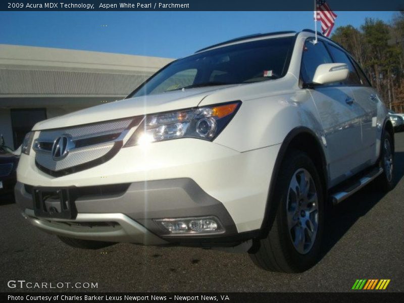 Aspen White Pearl / Parchment 2009 Acura MDX Technology