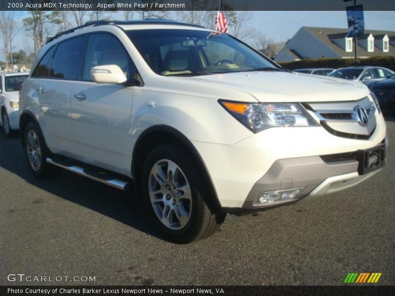Aspen White Pearl / Parchment 2009 Acura MDX Technology