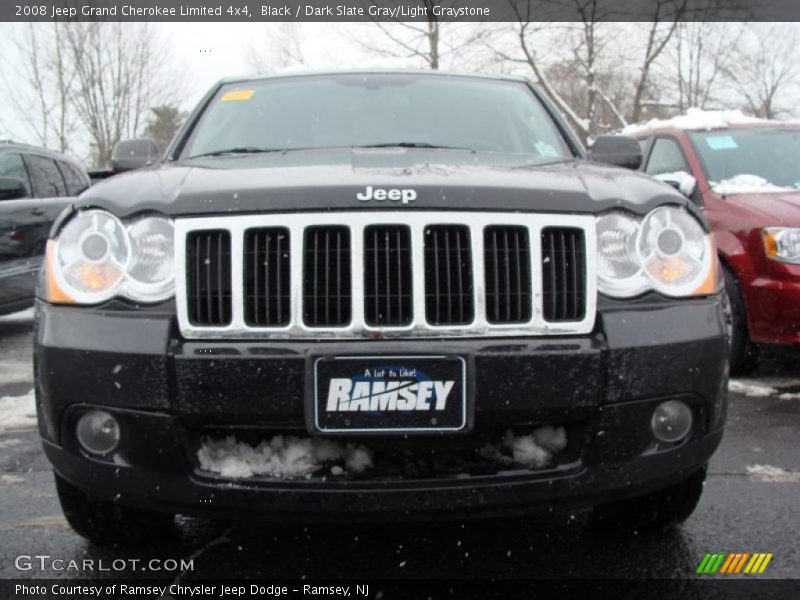 Black / Dark Slate Gray/Light Graystone 2008 Jeep Grand Cherokee Limited 4x4