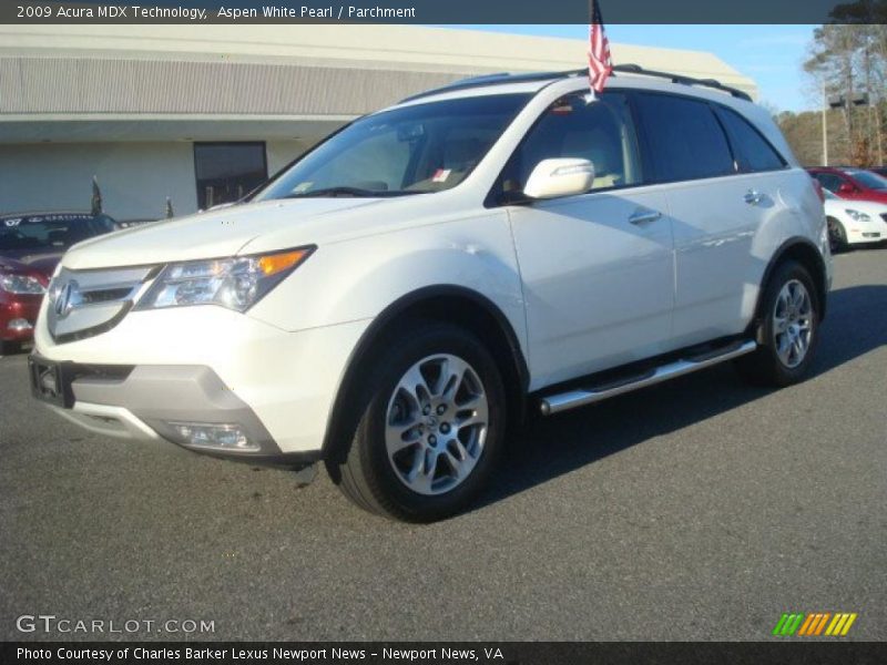 Aspen White Pearl / Parchment 2009 Acura MDX Technology