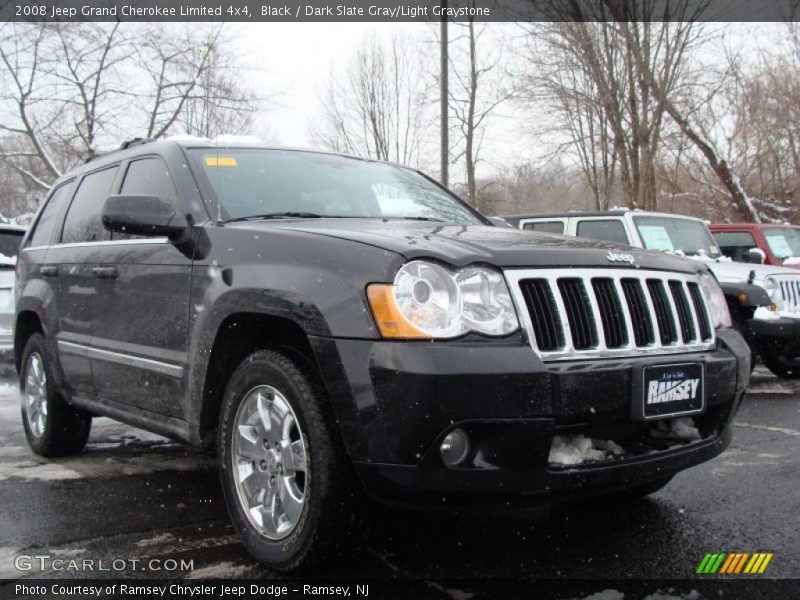 Black / Dark Slate Gray/Light Graystone 2008 Jeep Grand Cherokee Limited 4x4