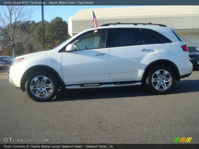 Aspen White Pearl / Parchment 2009 Acura MDX Technology