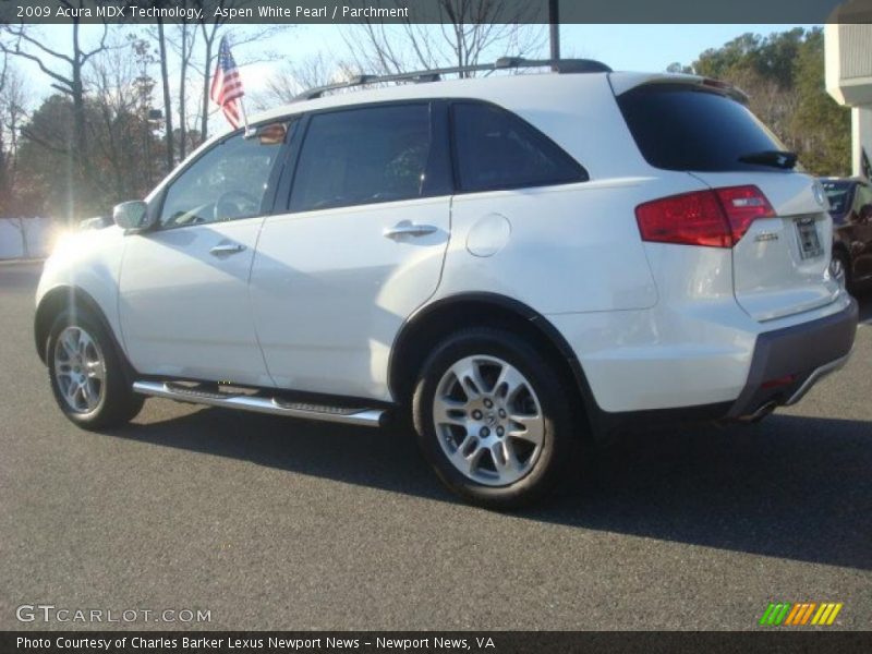 Aspen White Pearl / Parchment 2009 Acura MDX Technology