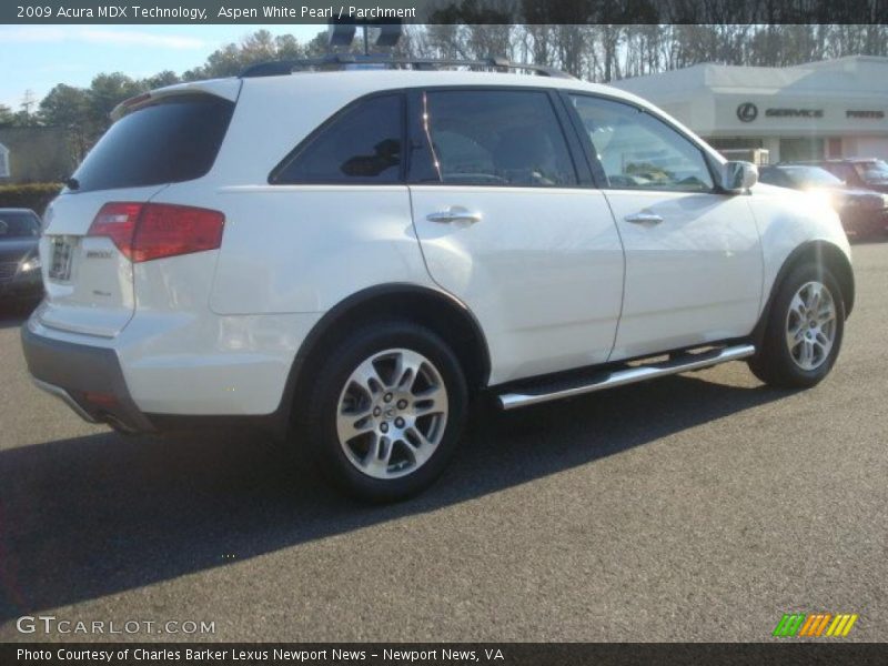 Aspen White Pearl / Parchment 2009 Acura MDX Technology