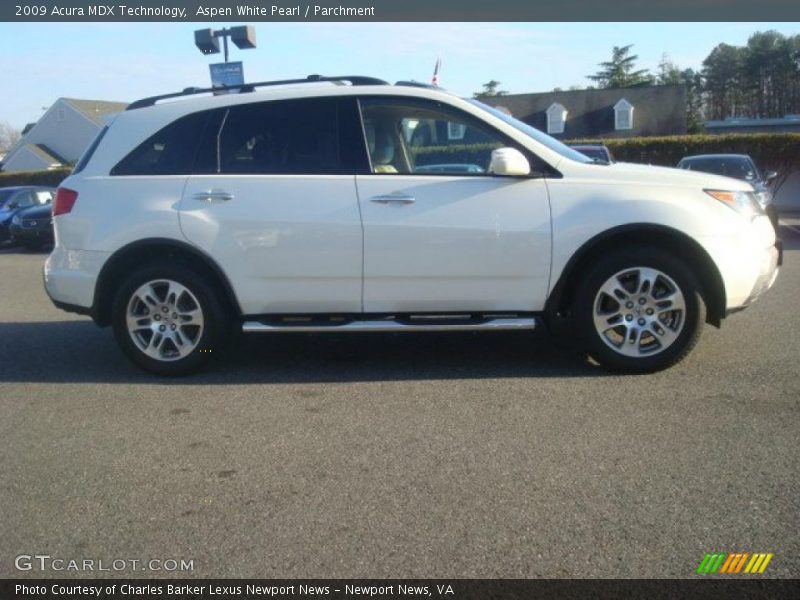 Aspen White Pearl / Parchment 2009 Acura MDX Technology