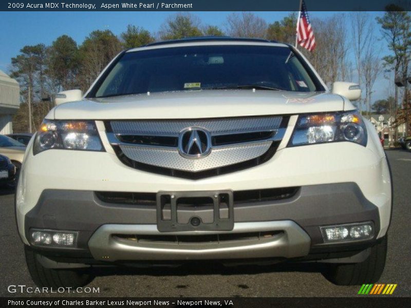 Aspen White Pearl / Parchment 2009 Acura MDX Technology