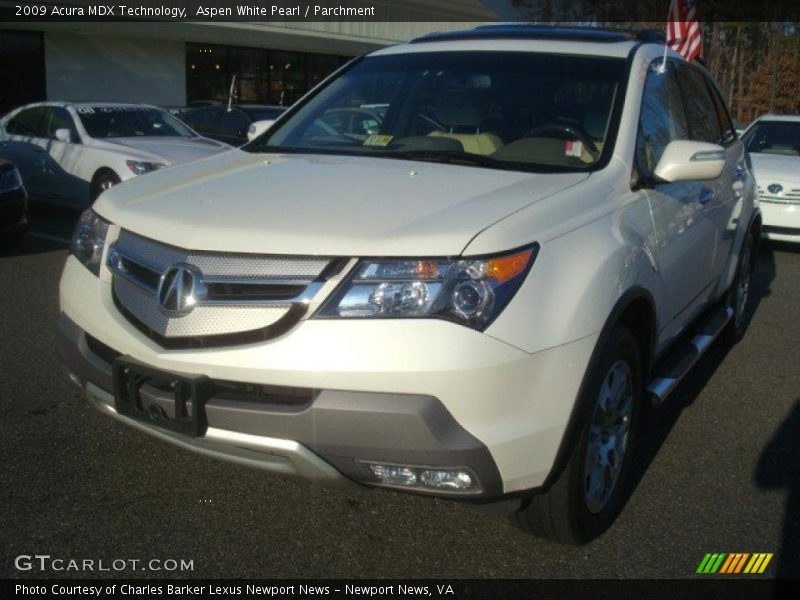 Aspen White Pearl / Parchment 2009 Acura MDX Technology