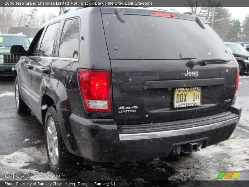 Black / Dark Slate Gray/Light Graystone 2008 Jeep Grand Cherokee Limited 4x4