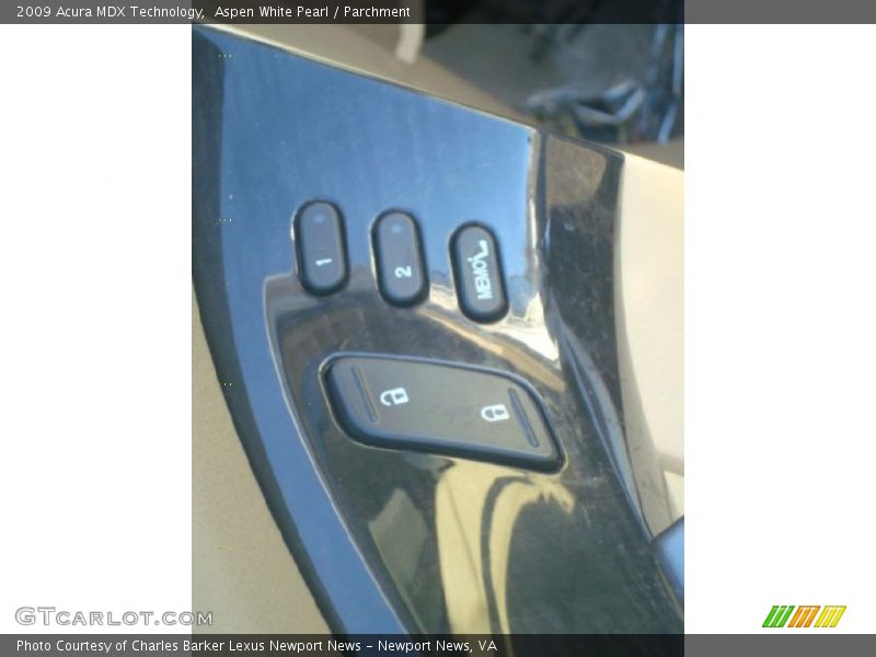 Aspen White Pearl / Parchment 2009 Acura MDX Technology