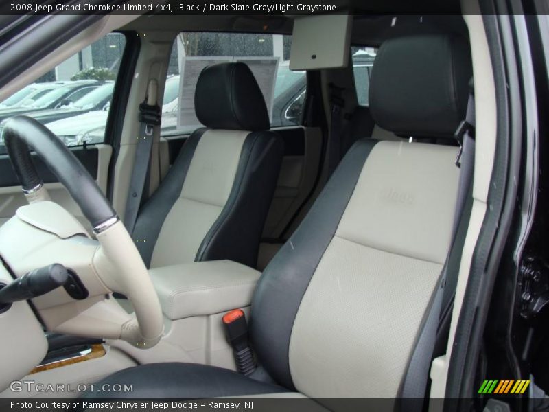 Black / Dark Slate Gray/Light Graystone 2008 Jeep Grand Cherokee Limited 4x4