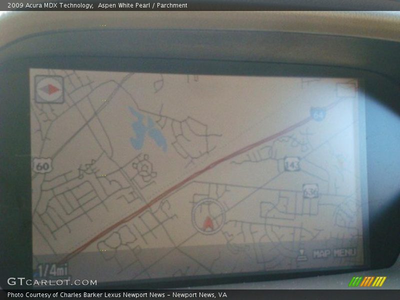 Aspen White Pearl / Parchment 2009 Acura MDX Technology