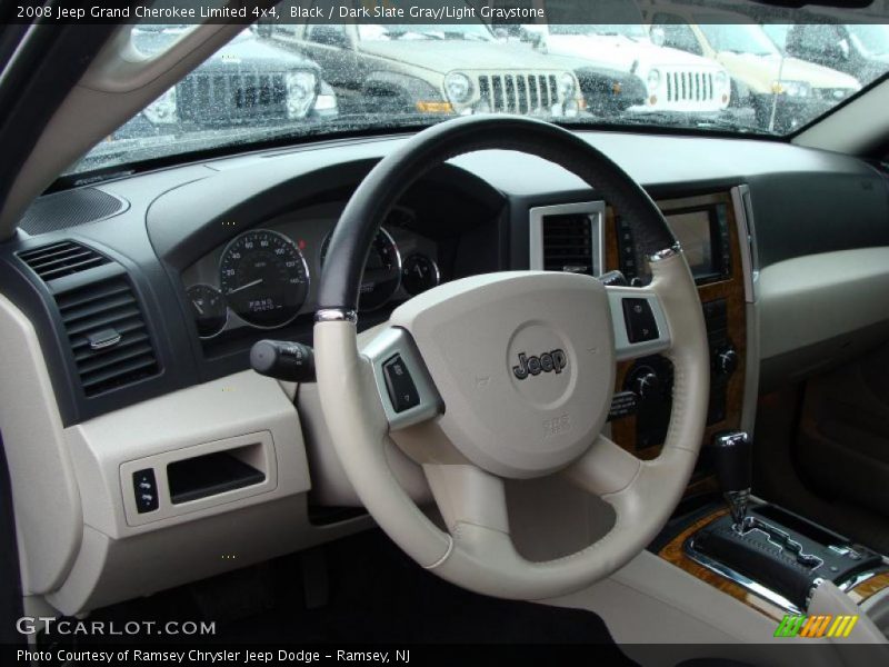 Black / Dark Slate Gray/Light Graystone 2008 Jeep Grand Cherokee Limited 4x4