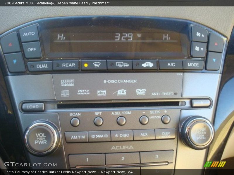 Aspen White Pearl / Parchment 2009 Acura MDX Technology