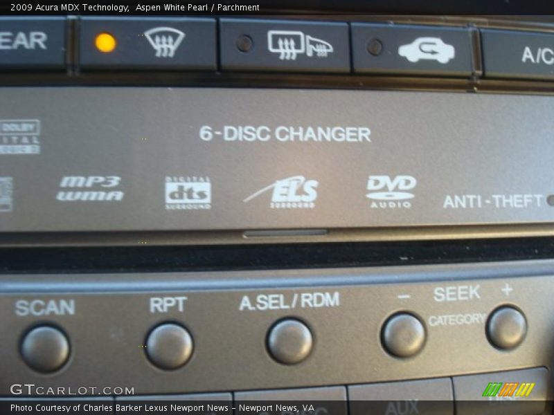 Aspen White Pearl / Parchment 2009 Acura MDX Technology