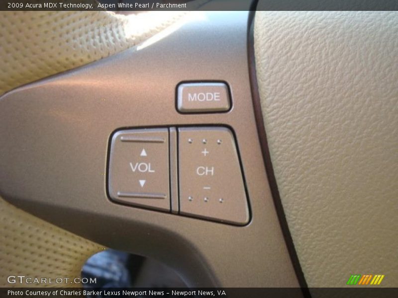 Aspen White Pearl / Parchment 2009 Acura MDX Technology