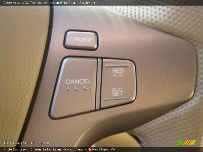 Aspen White Pearl / Parchment 2009 Acura MDX Technology