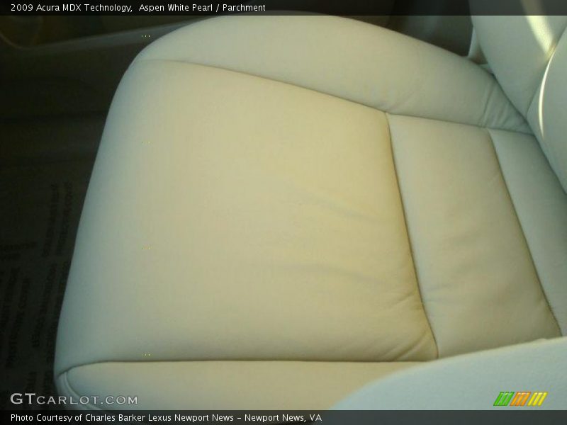 Aspen White Pearl / Parchment 2009 Acura MDX Technology