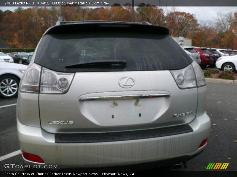 Classic Silver Metallic / Light Gray 2008 Lexus RX 350 AWD