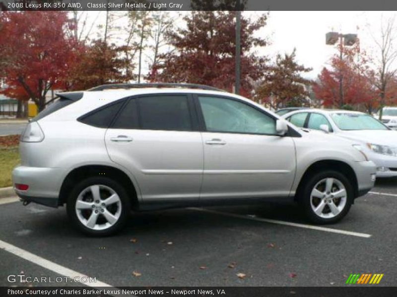 Classic Silver Metallic / Light Gray 2008 Lexus RX 350 AWD