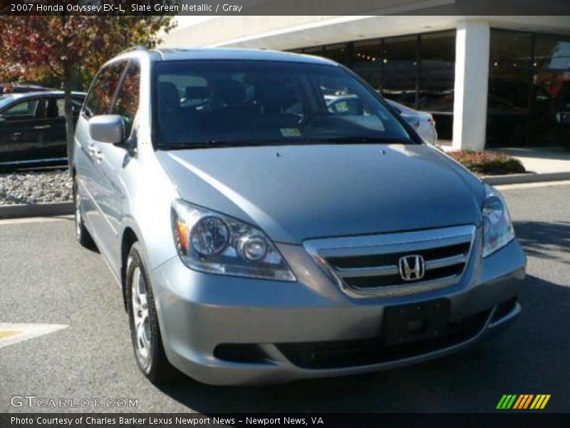 Slate Green Metallic / Gray 2007 Honda Odyssey EX-L