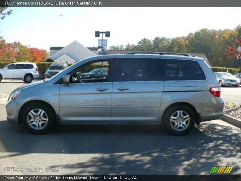 Slate Green Metallic / Gray 2007 Honda Odyssey EX-L