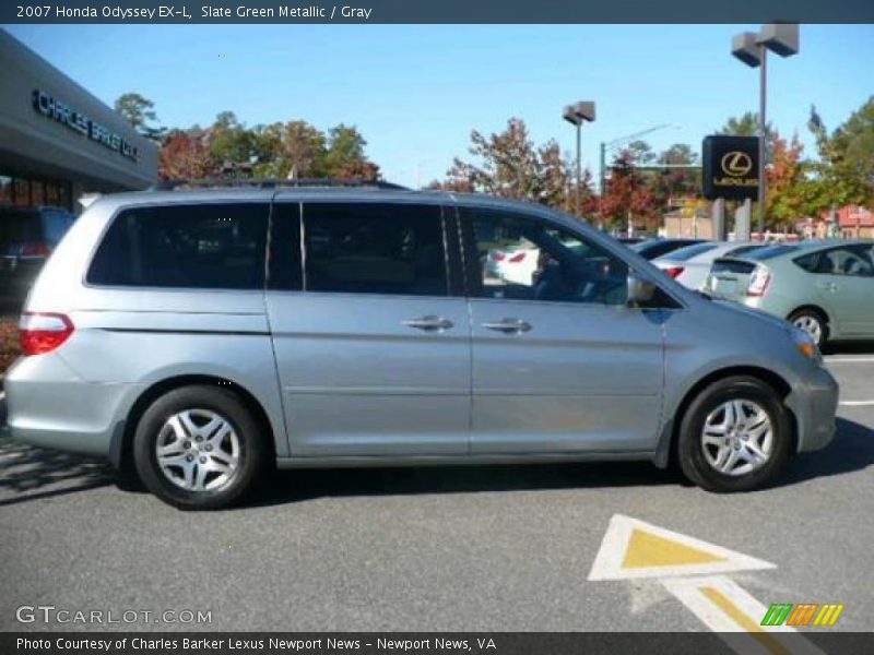 Slate Green Metallic / Gray 2007 Honda Odyssey EX-L